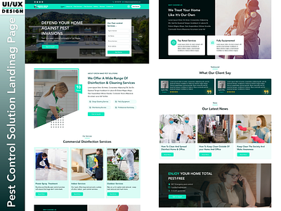 Pest Control Services- LandingPage branding design illustration minimal mockup design ui ui design ux web web design