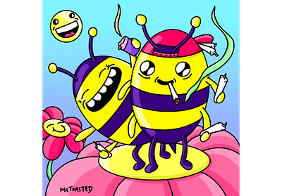 breezy bee cartoons freehand illustration