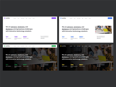 Different landing page homepage designs landing ui ux