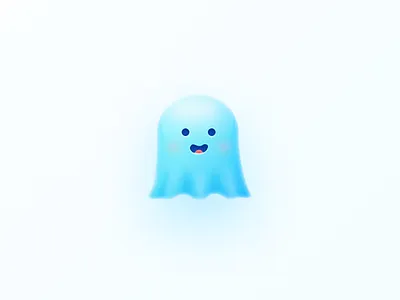Ghost color design icon illustration logo