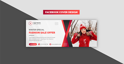 Creative Modern Red Winter Special Super Sale Facebook Banner arrival banner banner design business clean commercial corporate cover design creative design discount facebook banner facebook cover flat graphic design offer sale winter