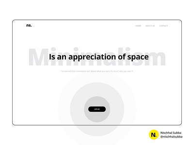 Minimalism Landing Page | Creative Skill 2021 dribbble weekly warm up dribbbleweeklywarmup landingpage weekly weekly challenge weekly warm up weeklyui weeklywarmup