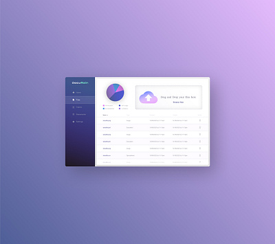 DocuMain | Cloud File Management analytics attachment cloud cloud file figma file management file manager file sharing file storage file types file upload file uploader files product design relaxed ui uiux