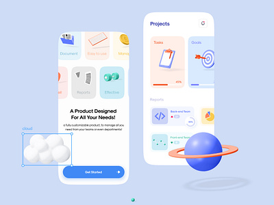 🪜 Project Management - Mobile App 3d illustration app design asana concept dashboad dashboard design dashboard ui figma minimal mobile app mobile ui project project management task task list task management task manager to do app to do list ui