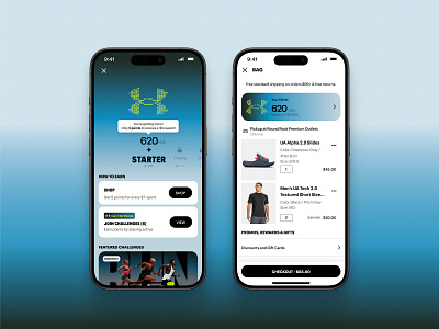 Under Armour - UI app athlete athleteic branding interface rewards shoes sport sports ui ui design uiux under armour ux ux design visual design