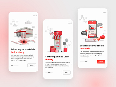 Convenience Store App Onboarding 3d art 3d illustration convenience store ecommerce indonesia kelontong mobile app mobile ui phillip morris indonesia sampoerna shopping src store traditional market uiuxdesign