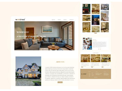 Landing page Redesign for Woodnest Developers Pvt Ltd interior design landing page ui ux web design