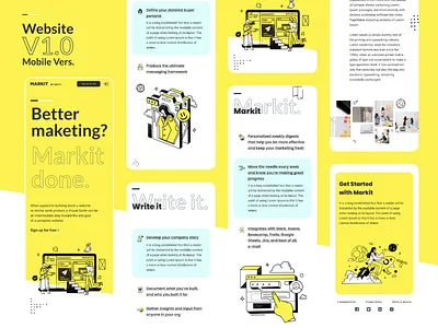 Markit Mobile vers. app design ecommerce figma homepage icon illustration intro marketing marketing campaign markit mobile sass service website