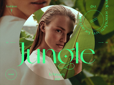 Jungle 2d banner beautiful concept creative design elena sinianskaya fashion fashion design fashion magazine gotoinc magazine olena synianska ui uiux ux web webdesign website