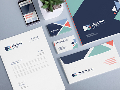 Mosaic Pay - Branding Concept brand design brand identity branding clean colorful colors logo logo design logodesign logosystem logotype minimal modern mosaic responsive design responsivelogo typography wordmark