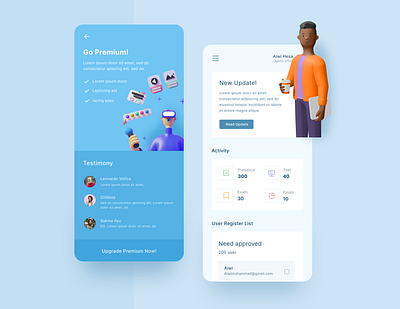 Online Test Dashboard - Mobile App android app app design branding clean design dashboard dashboard app design illustration iphone mobile mobile app mobile app design mobile design mobile ui ui ui design uiux