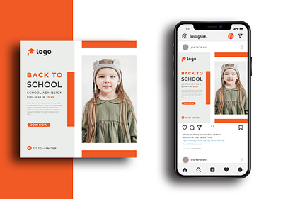 School admission social media post template admission open back to school education banner educational facebook post junior new admission school school poster school template social media university