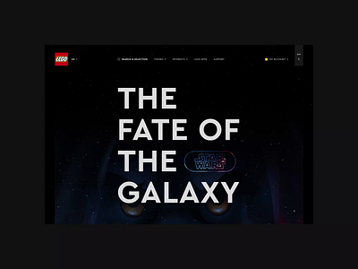 Lego — New Website 2020. Lego Star Wars animation branding design minimal photoshop typography ui ux web website