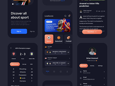 Live Score Freebies ✨ design match mobile mobile app mobile app design mobile application mobile design mobile ui soccer app sport sports app sports design ui ui ux design ui design ui kit ui ux uidesign uiux ux