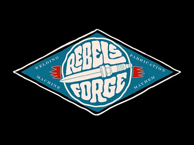 Rebels Forge clientwork custom lettering fabrication forge hand drawn illustration itsjerryokolo jerryokolo lettering logo logodesign logotype machine mayhem procreate rebel typography welding