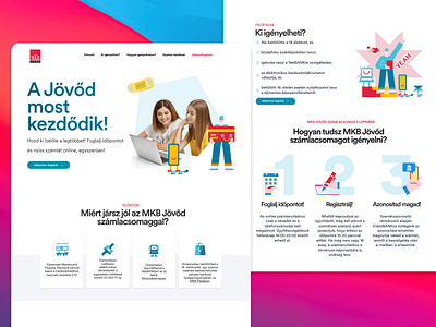 MKB - Landing page for junior bank account account angular bank banking big sur branding clean figma fintech genz gradient junior landing landingpage millennials playful ui