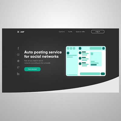Autoposting service auto design landing landing page landingpage network post posting social media social network socialmedia ui ui design uiux ux ux design web design webdesign website