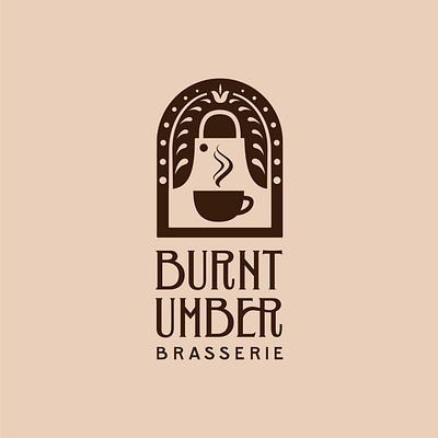 Burnt Umber Brasserie Custom Logo Design brasserie hand lettering handlettering lettering letters logo logotype logotype design type typography