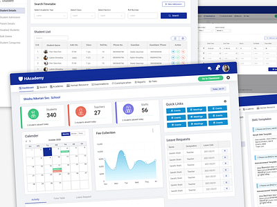 Hamro Academy, School Management Software academy software dashboad dashboard design dashboard ui dashboard ui kit erp software school app school dashboard school management school management software school ui software company software development ui design uiuxdesign