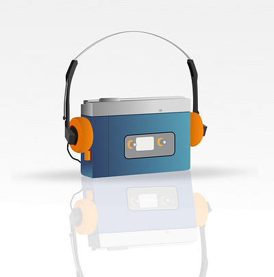 Walkman art design digital art headphones illustration inkscape retorgadget retro sony sonywalkman vector vector art walkman