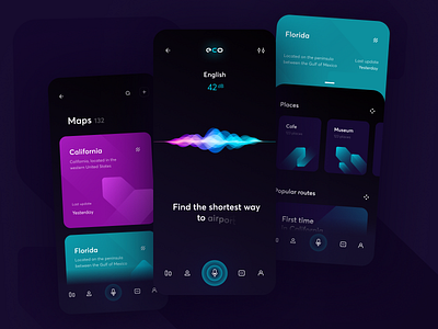 Smart Assistant App app assistant cuberto design graphics icons illustration ios language microphone mobile smart speak ui ux voice