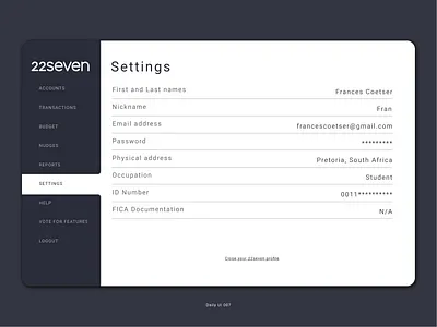 Daily UI 007 - Settings daily ui daily ui 001 dailyuichallenge design minimal ui ui design ux ux design web