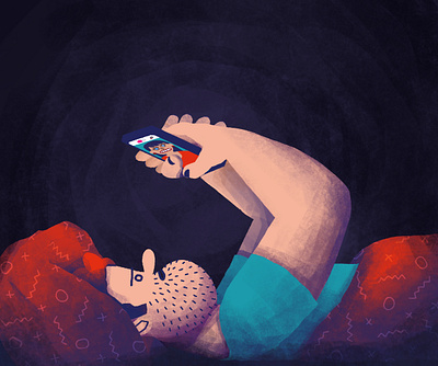 Tinder | 02 character design colour dating app digital illustration illustration sleep sleepless swipe tinder