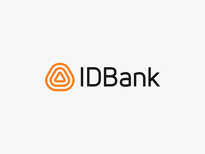 IDBank Logo armenia armenian bank banking branding creative financial fingerprint identity logo orange security simple