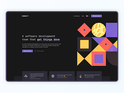 Landing Page - HUBOXT👨🏼‍💻 design landing minimal web design website