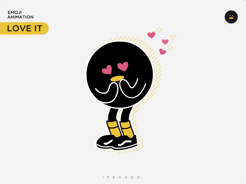 IPENGOO Emoji Animation Design_Love it animation cartoon character emoji emojis flash ip ipengoo motion penguin skateboard tencent vans wechat