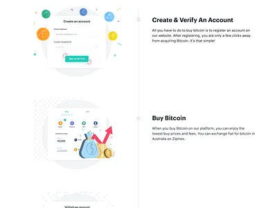 Zipmex Timeline design minimal ui web