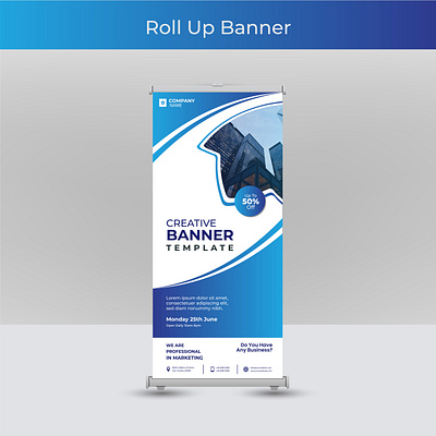 Roll-Up graphic design illustrator indesign roll up banner