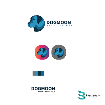 Dogmoon app logo & Branding app branding branding logo minimum design graphic design icon illustration illustrator logo typography