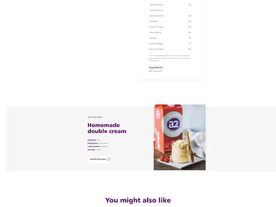 a2 Milk Global Website design minimal ui web