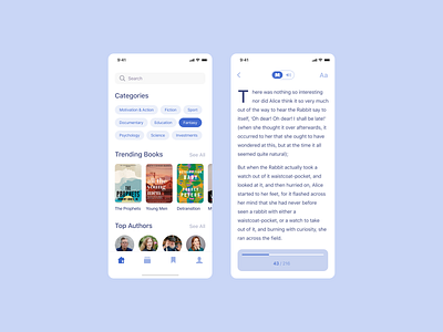 Reading App app book design education fantasy interface mobile popular project read reading text top uxui