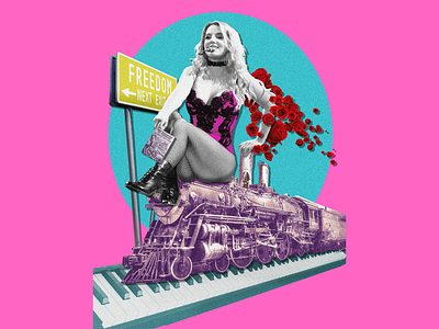 FREEBRITNEY album artwork album cover band art blackout britney collage collage art design freebritney girl illustration poster