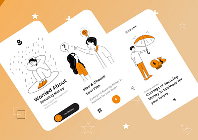 bank secure app design app business design illustration minimal mobile mobile app