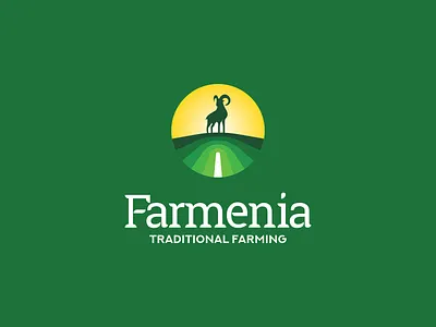 Farmenia Logo animal armenia branding creative design farm farming fields goat goat logo icon