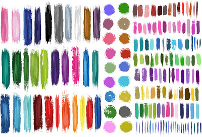 Vector Paint Stroke Brushes Set brushes collection paint paintbrush stroke texture vector