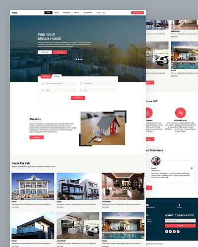 Estee agency agent appartment bootstrap corporate css html5 realestate rental responsive template