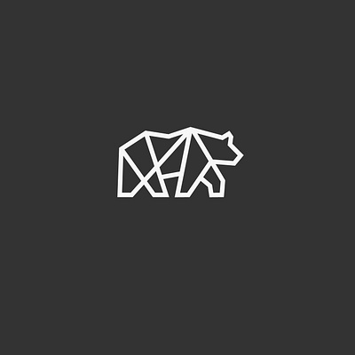 Lineart Bear Logo animal bear bear logo geometric lineart mark minimalist