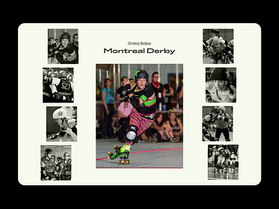 Canada Roller Derby Gallery aesthetic animation canada design gallery motion retro typography ui ui design website design