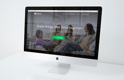 Wishround Landing Page branding design web