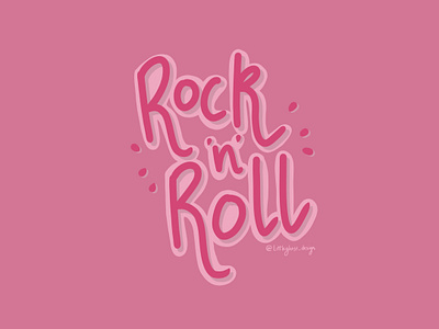 Rock and Roll art artist artwork cute design digital art digital illustration digitalart hand lettering typography design