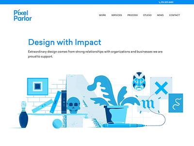Pixel Parlor Portfolio Website art direction case study collaboration community development digital iconography identity illustration interactive nonprofit photoshoot portfolio sitemap studio ui ux web design wireframes wordpress