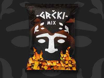 Grčki Mix (Greek Mix) - Packaging Design black design greekpackaging logo logodesign packagindesign packaging snack snackpackaging zeus zeuslogo zeuspackaging