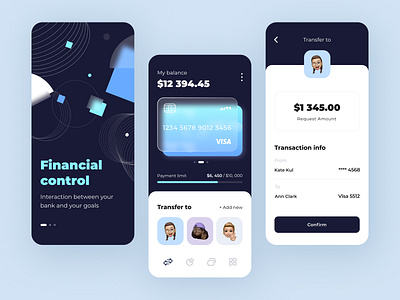 Financial control - Mobile app app arounda bank concept creative figma finance finance controll fintech illustration interface mobile app money product design save money startup ui ux