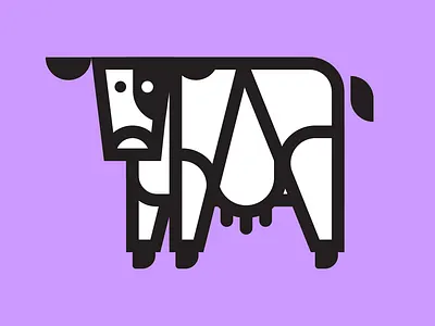Purple Cow (Unused Mark) animal icon animal logo branding and identity branding concept branding design freelance designer icon icon design logo design logo designer simple icon simple logo visual identity