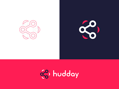 Hudday adobe illustrator brand design brand identity branding corporate identity design flat graphic design logo logo design logotype social media startup vector