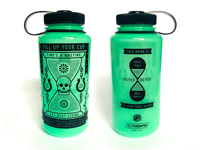 Times A Wastin' Nalgene brand branding naglene skull time water